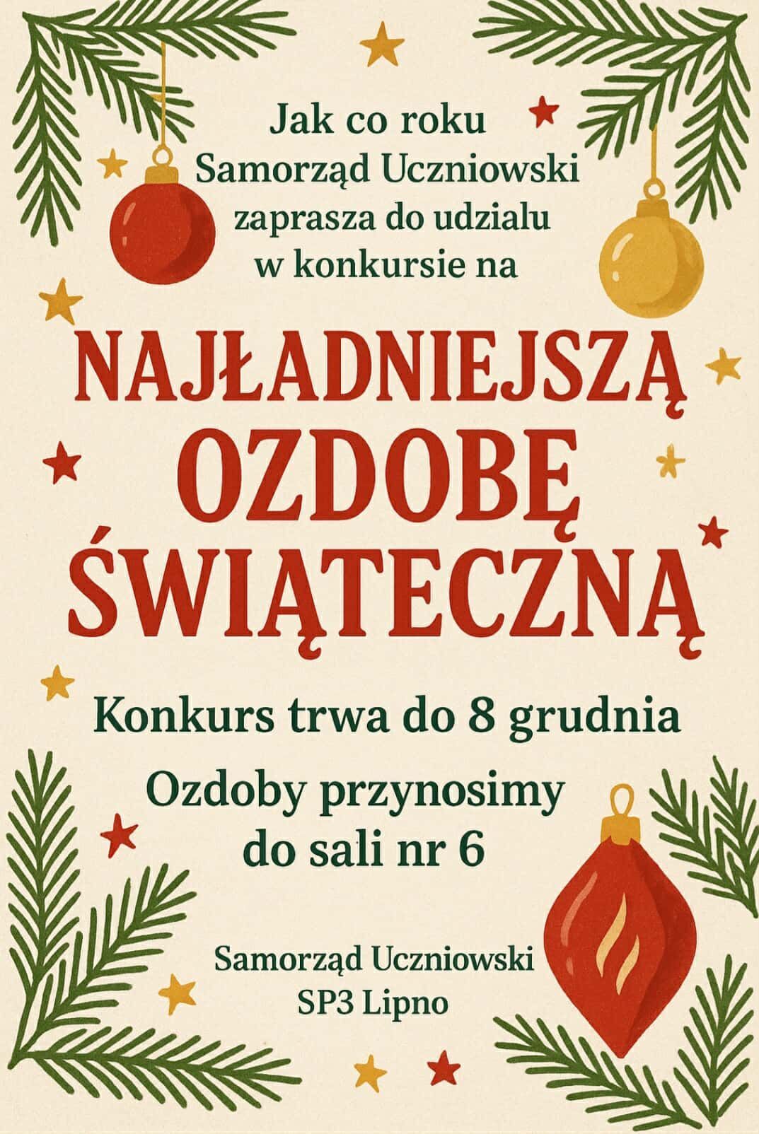 Konkurs na najładniejszą ozdobę świąteczną