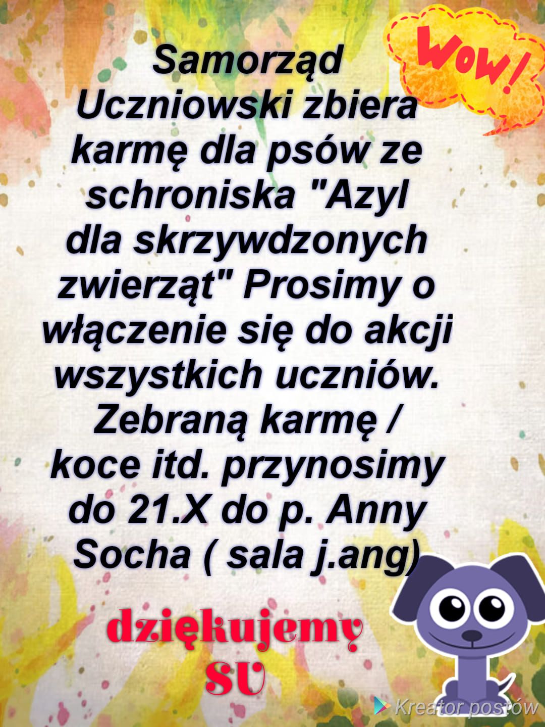 Zapraszamy do zbiórki dla schroniska!